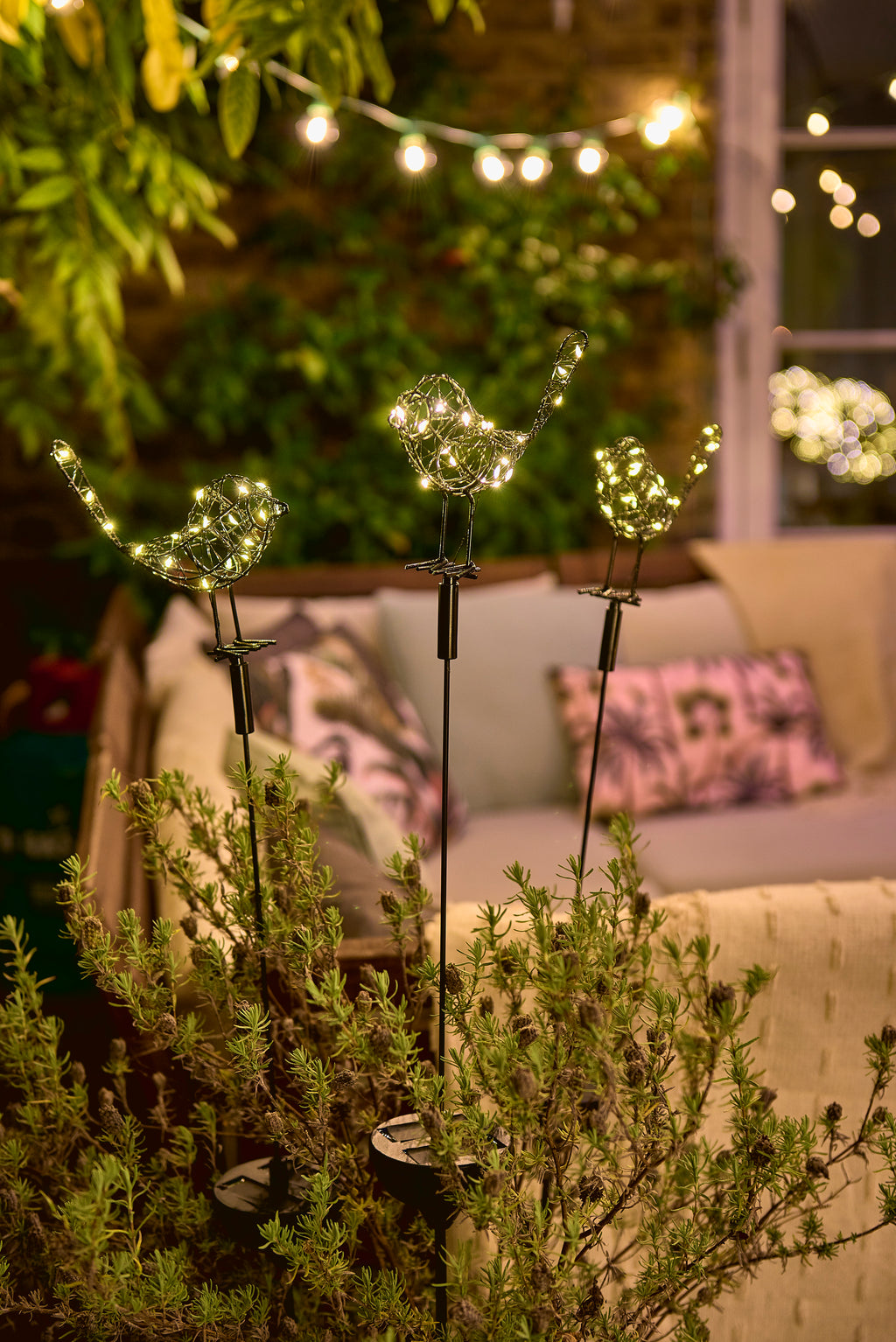 Solar Robin Garden Stake Light