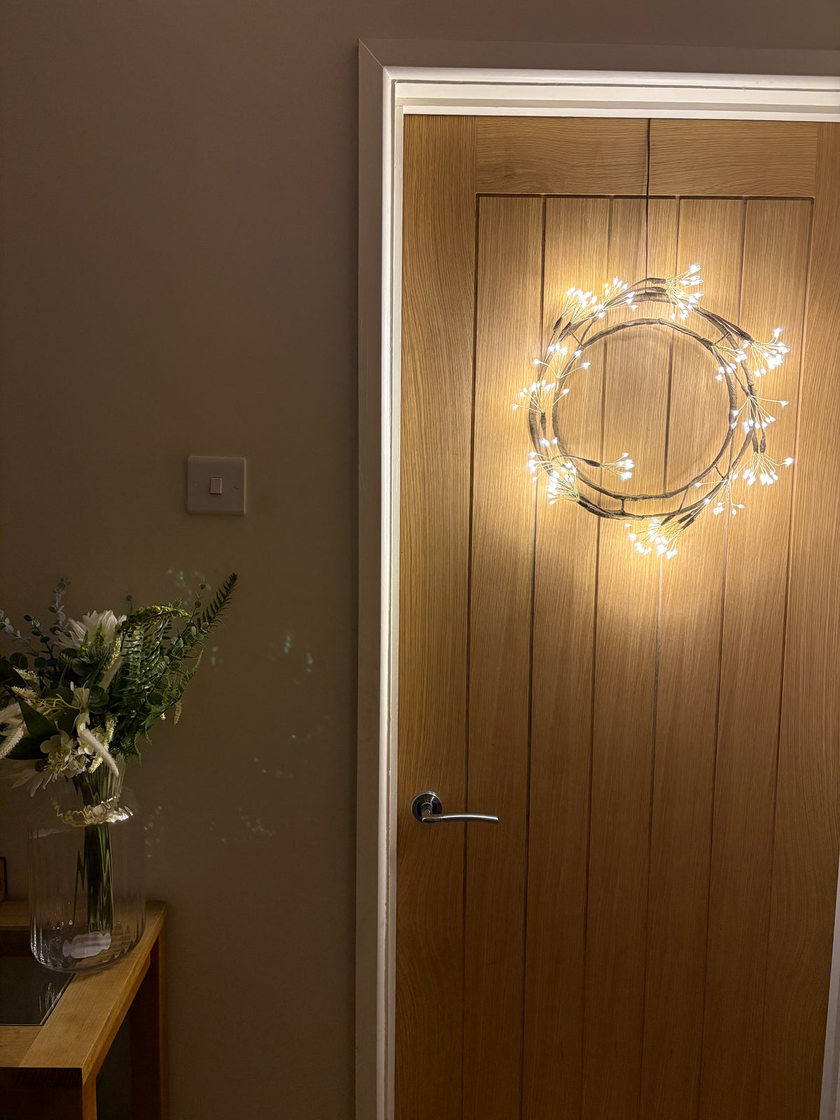 Woodland Swirl Light – 60cm Rustic LED Wall Decoration | Warm White