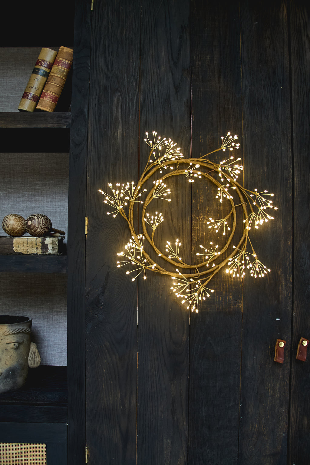 Woodland Swirl Light – 60cm Rustic LED Wall Decoration | Warm White