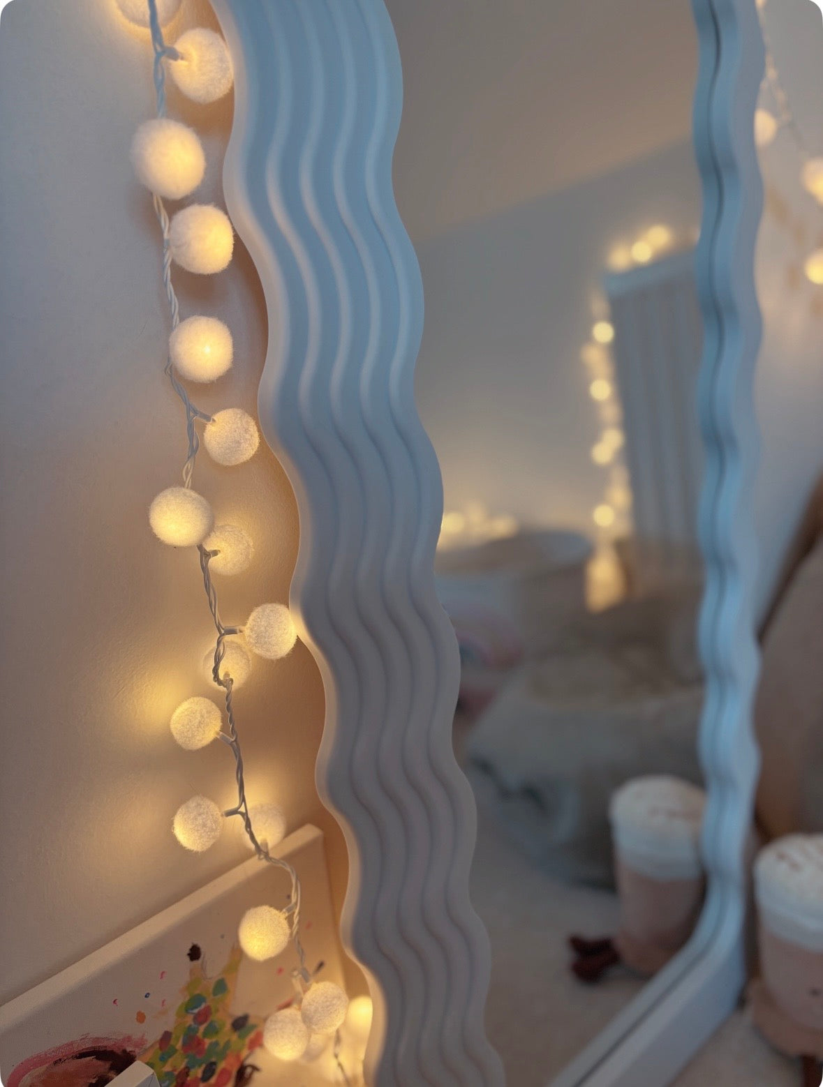Pom Pom Fairy Lights – 150 Warm White LEDs