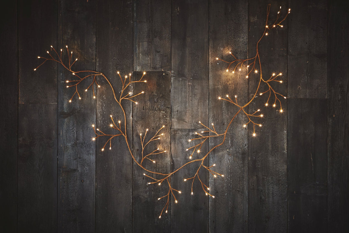 Climbing Ivy Lights – 96 Warm White LEDs, Solar or Plug-In