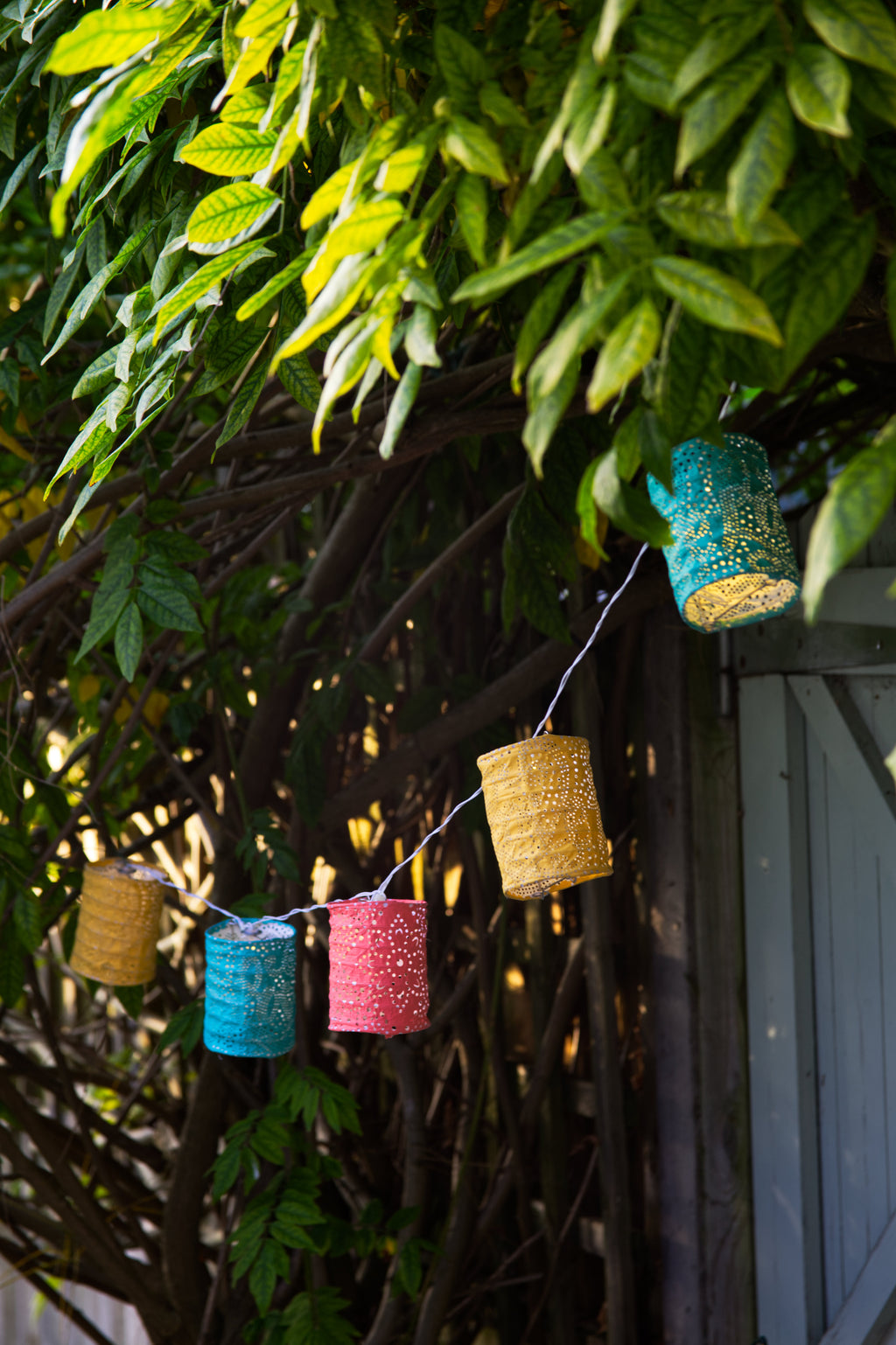 Colourful Boho Lantern String Lights – Solar & Battery