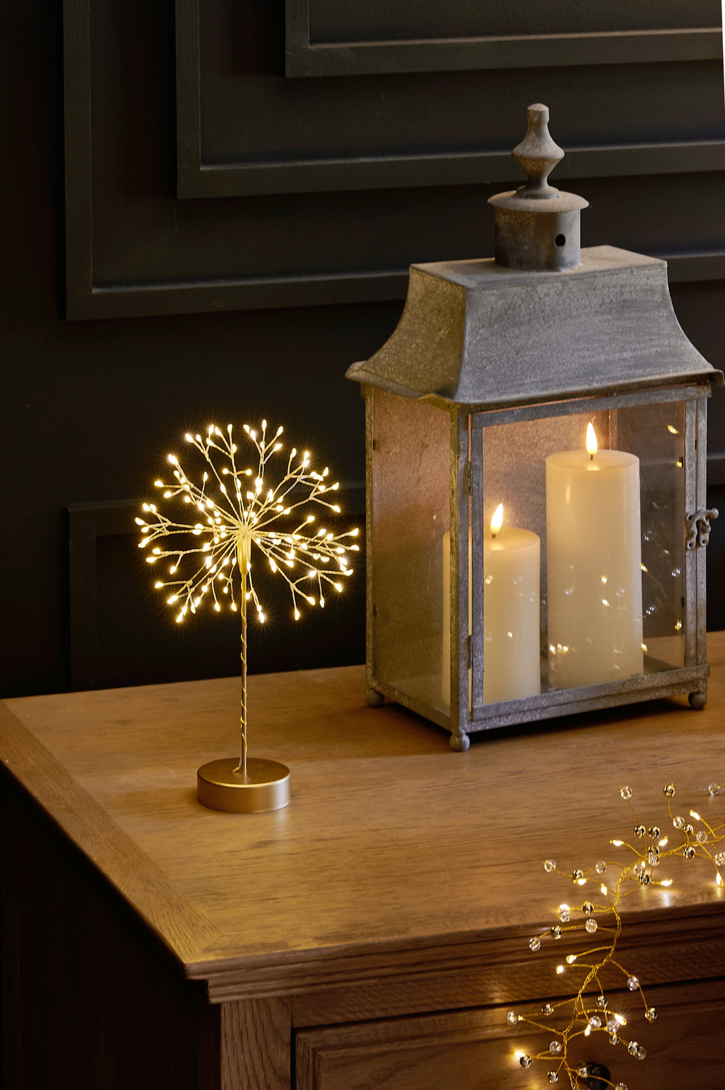Gold Dandelion Table Light – 120 Warm White LEDs