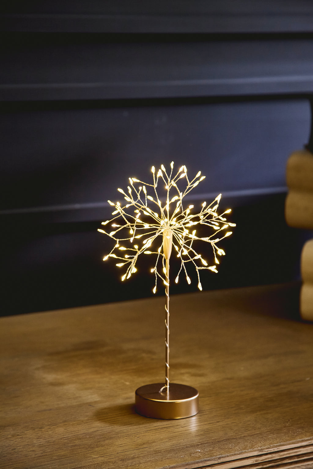 Gold Dandelion Table Light – 120 Warm White LEDs